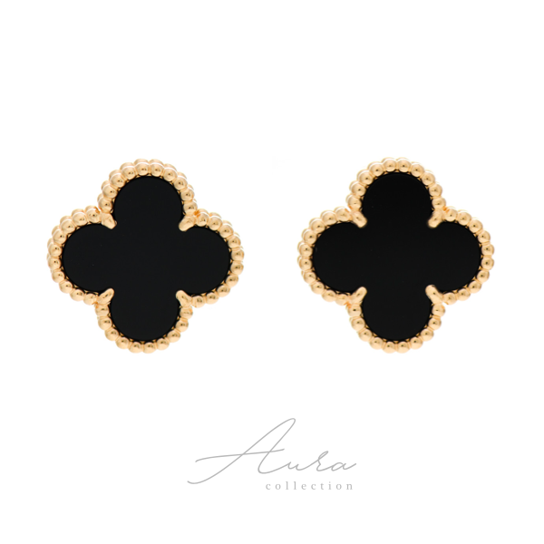 Vixen Clover Earring (black)